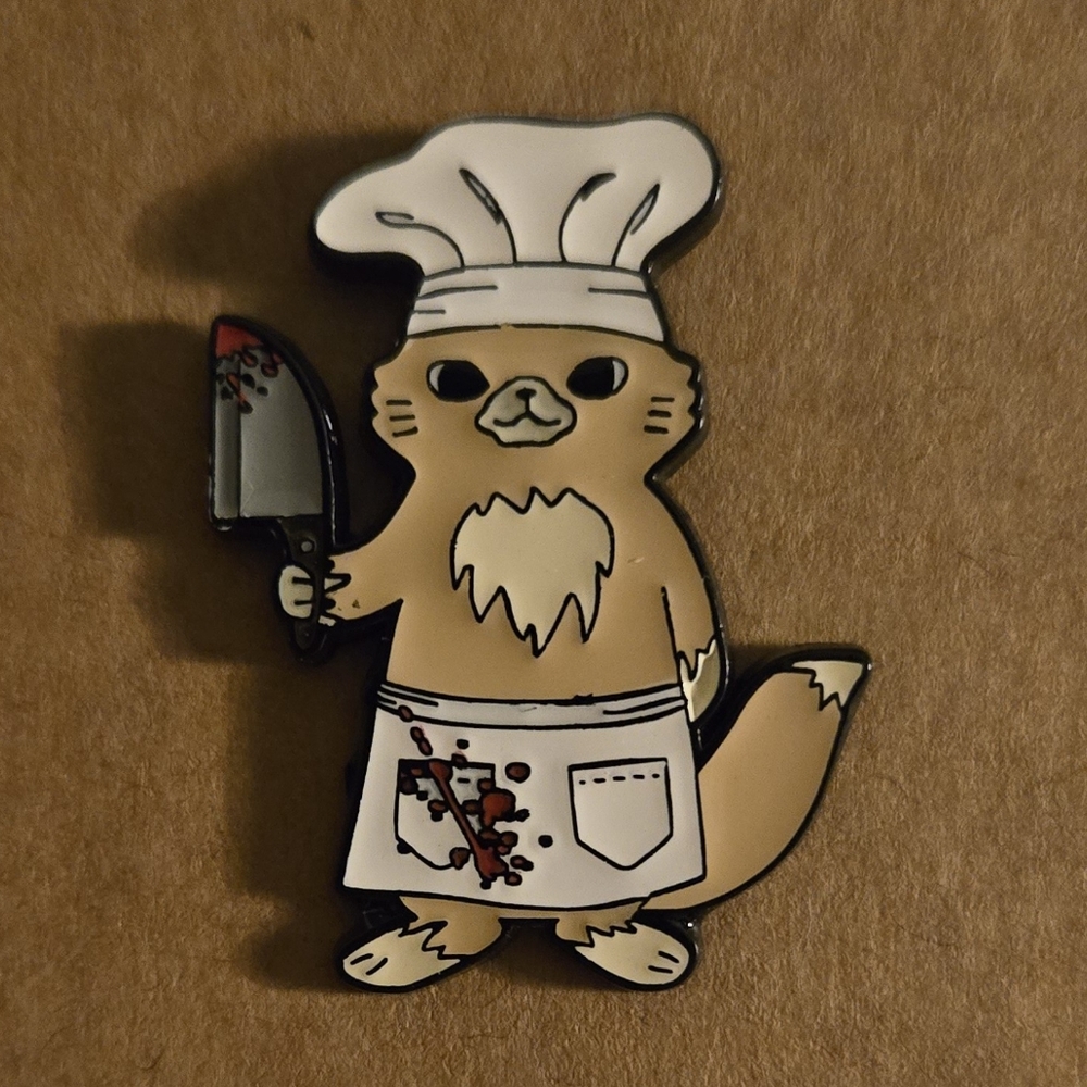 Chef Horror Cat Enamel Pin 3/$15